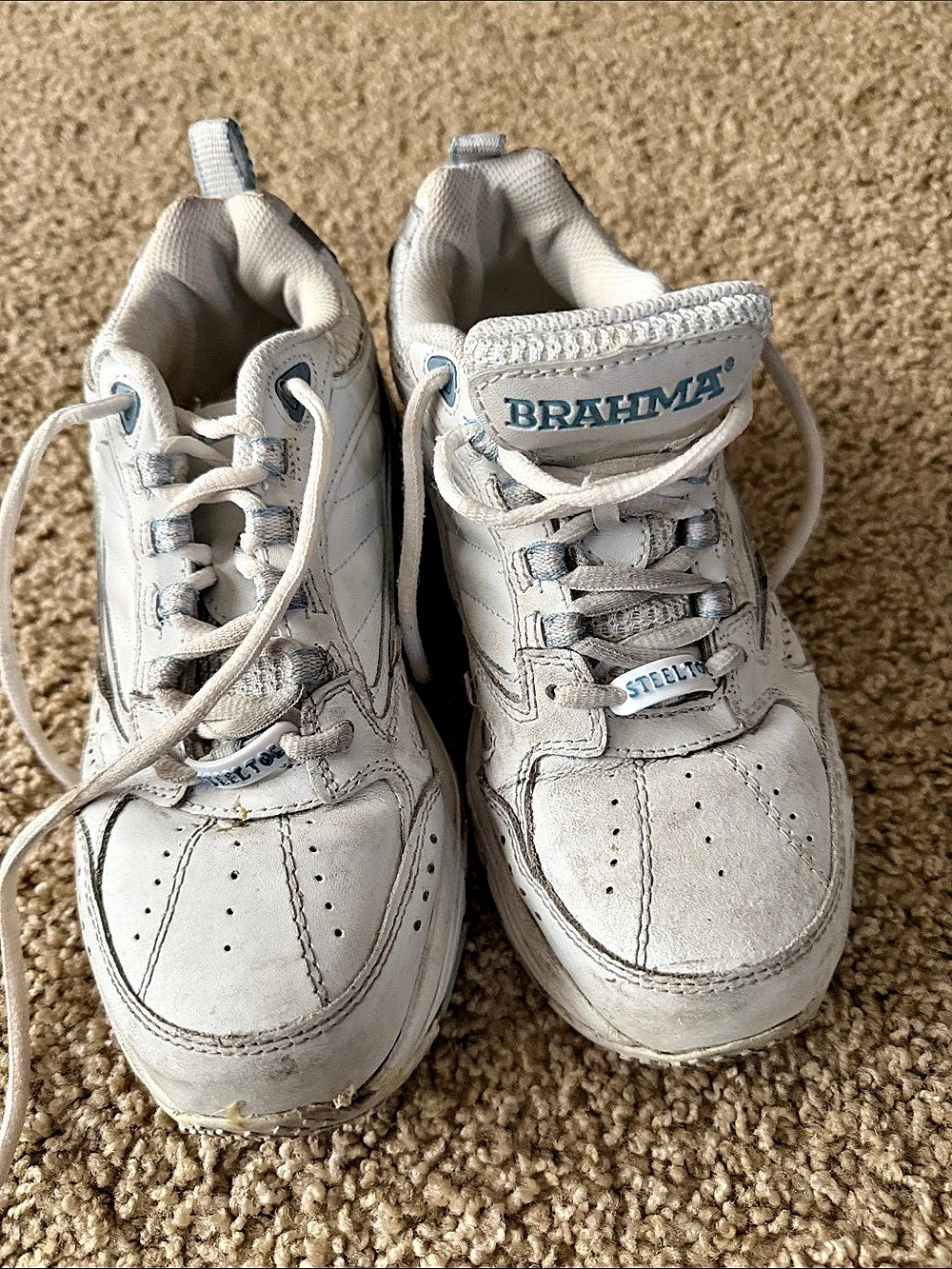 Brahma Mary Steel Toe Work Shoe Leather Sneakers US 3